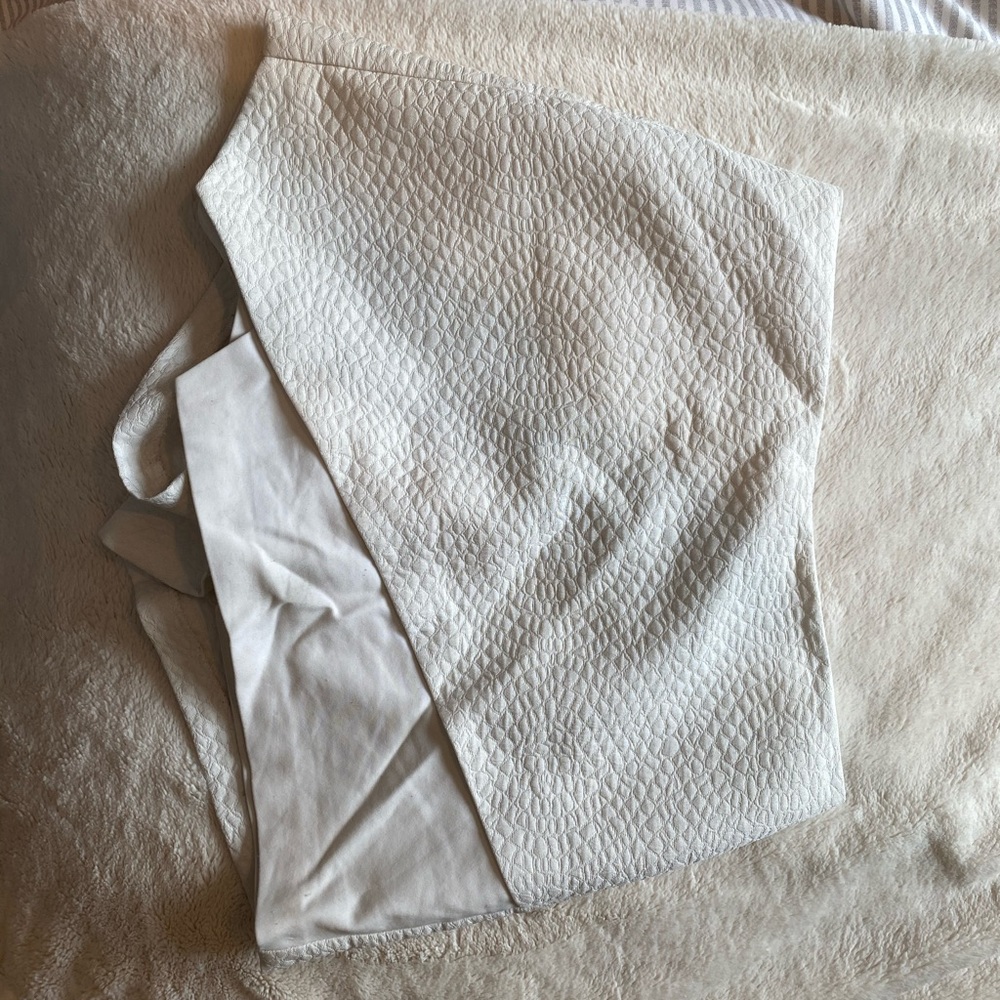 Top shop textured white skort